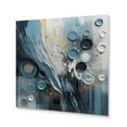 thumbnail image 2 of Designart "Ethereal Abstractions in Blue and White" Abstract Painting Metal Wall Art, 2 of 5
