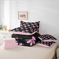 thumbnail image 6 of Feelyou Cute Bowknot Bedding Comforter Set 7pcs, Fashion Butterfly Knot Full Bedding Set, 6 of 8