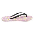 thumbnail image 5 of Psesaysky Women's Daisy Pink Flip Flops Comfort Sandals for Girls Lightweight Non Slip Shower Sandals House Slippers Waterproof Open Toe Beach Spa Flip Flops Black Strap Size 5, 5 of 7