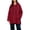 Red, variant on Fashion Hoodies for Women Plus Size Long Hooded Sweatshirt With Drawstring Side Placket Large Pocket Loose Long Sleeved Casual