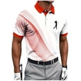 thumbnail image 3 of VBVC Men's and Men's Plus Golf Print Short Sleeve Collared Shirt,Breathable Quick Dry Athletic Top For Men,Orange,S-5XL, 3 of 8