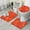 Red Yellow Checkered, variant on Navy and White Geometric Lattice Pattern Bathroom Rugs Sets 3 Piece,Toilet Cover Set,Absorbent Non Slip Bathroom Mats Sets with U-Shaped Contour Rug Toilet Rug Set