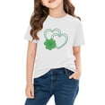 thumbnail image 3 of Posijego Kids St Patrick's Day Shirts Toddler Boys Girls Cotton Short Sleeve Clover Graphic T-Shirts Summer Tops, 3 of 9