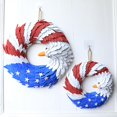 thumbnail image 3 of Día de la Independencia guirnalda de águila blanca azul rojo guirnalda de la puerta de decoración de julio del 4 ° Día Patriótico de los Veteranos Garland, pequeño Feliz Sencillez, 3 of 5