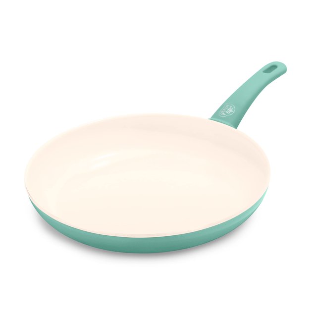 Greenlife Sartén antiadherente de cerámica saludable con agarre suave, sartén sin Pfas, apta para lavavajillas, color turquesa