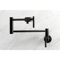 thumbnail image 2 of Kingston Brass KS4100CKL Kaiser Two-Handle 1-Hole Wall Mount Pot Filler Faucet in Matte Black, 2 of 8