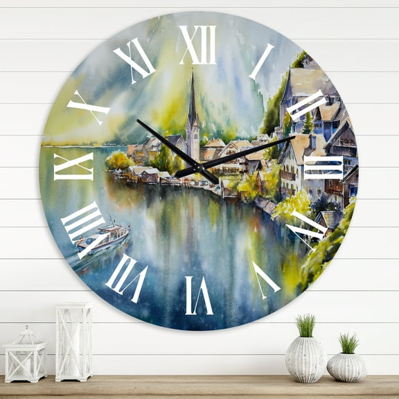 Designart 1 in Quartz Coastal Wall Clock