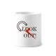thumbnail image 1 of Cepillo de dientes titular de la pluma Mug de ceramica blanca taza 350ml, 1 of 2