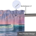 thumbnail image 5 of Beach Ocean Curtains Valances for Home Decor Watercolor Sunrise View Scene Coastal Seascape Window Valance for Bedroom Bathroom Living Room Dining Room Valances Set, 5 of 6
