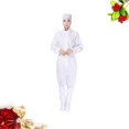 thumbnail image 3 of FRCOLOR PE isolated clothing OnePiece Disposable PE Isolated Cover for Outdoor Use with Hook and Loop Closure and Elastic Design, White,59.84"X27.56"X0.39", 3 of 4