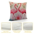 thumbnail image 4 of GOSMITH  Watercolor Pink Flamingos Throw Pillow Covers  Romantic Love Pillowcase Decorative Cushion Covers for Sofa Bedroom Cushion Home Decor, 4 of 5