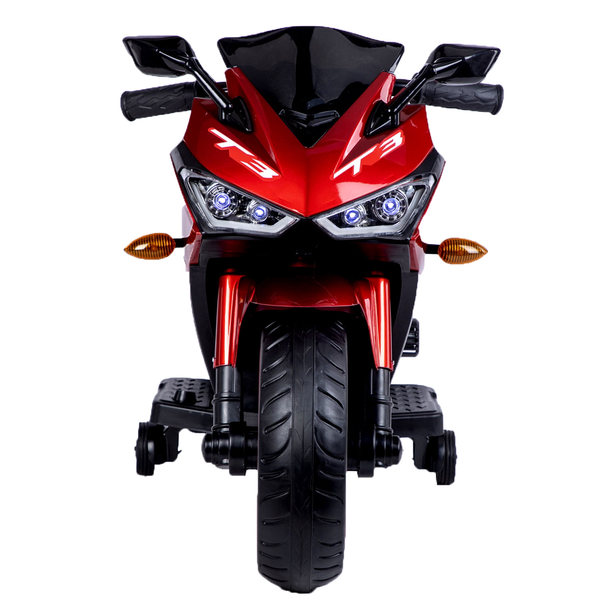 Kids Motorcycle For  3-8, 12V Battery Powered Bike Electric Motorbike, Ride on Toys Training Wheels/manual throttle/ drive by hand /Lighting wheels