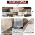 thumbnail image 2 of Blue Abstract Art Window Valance for Kitchen Bathroom Laundry Room, 54 x 18 Inch Rod Pocket Short Curtain, 1 Panel, 2 of 9