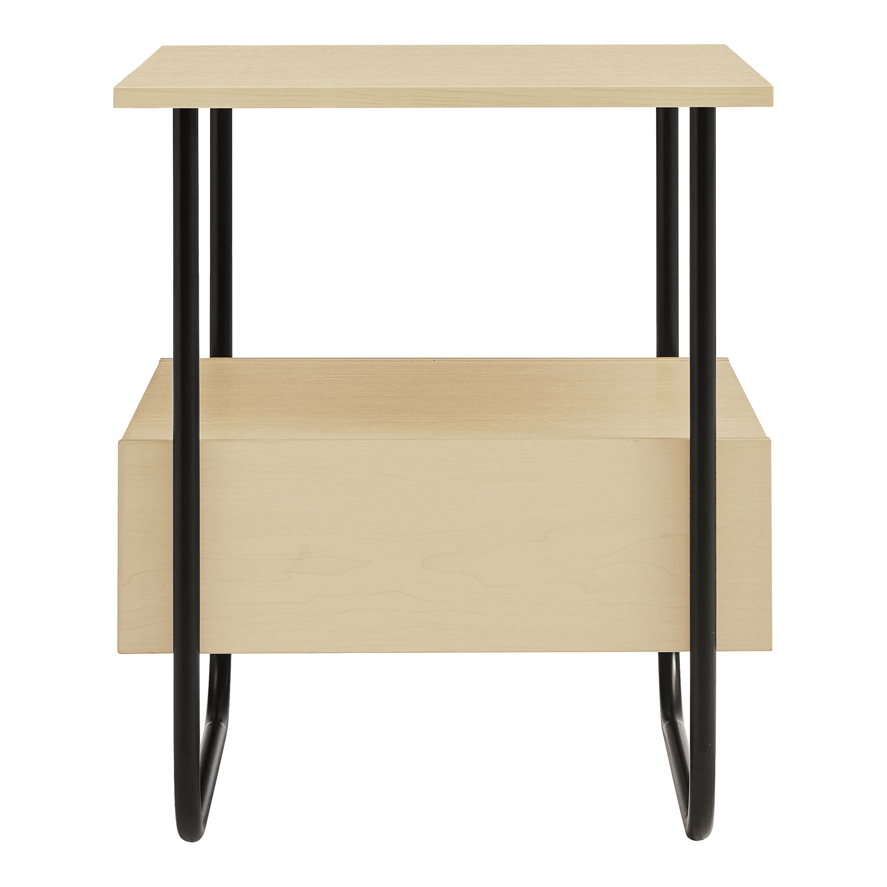 Furniture of America Javor 2-Cubby Wood Indoor End Table, Light Maple