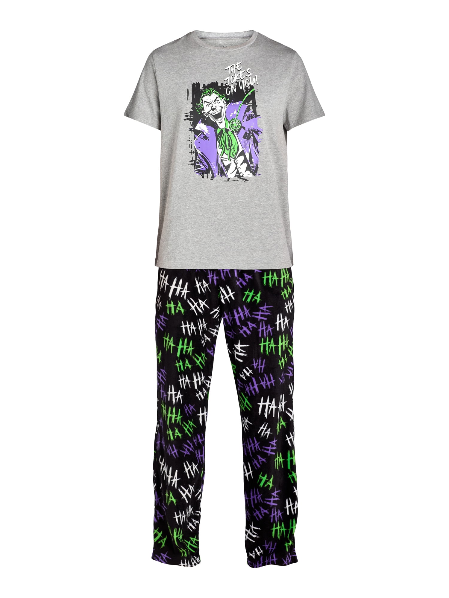 DC Comics Brandclub DC Comics Men s The Joker Sleep Tee and Pants Pajama Set 2 Piece Sizes S XL