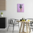 thumbnail image 2 of Stupell Industries Striped Zebra Ice Cream Cone Purple Background Novelty Painting Gallery-Wrapped Canvas Print Wall Art, 24 x 30, Design by Coco de Paris, 2 of 5