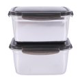 thumbnail image 4 of 2 piezas Rectángulo de acero inoxidable - Caja de almacenamiento Caja sellada Contenedor de alimentos - Lonchera con tapa, 4 of 5