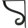 thumbnail image 6 of Ekena Millwork 2"W x 10"D x 12"H Ashford Triple, Wrought Iron Bracket, (Triple center brace), Powder Coated Black, 6 of 11