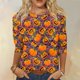 thumbnail image 2 of Camiseta informal de manga larga con estampado de fantasmas de Halloween para mujer: top festivo para las fiestas, 2 of 5