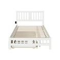thumbnail image 4 of AFI Tahoe Wood Full Platform Bed with Footboard and Twin Trundle in White, 4 of 6