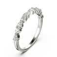 thumbnail image 2 of 0.60ct Wedding Band 10k White Gold Diamond Moissanite Ring, 2 of 4