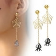 thumbnail image 2 of 1 Pcs Halloween Pumpkin Earrings For Women - Gothic Black Dangle Earrings, Trendy Spooky Jewelry For Halloween Cosplay, Parties and Everyday Wear,Four styles(B), 2 of 8