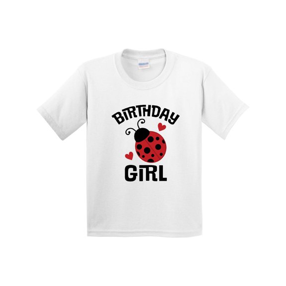 Inktastic Birthday Girl Cute Ladybug Youth T-Shirt