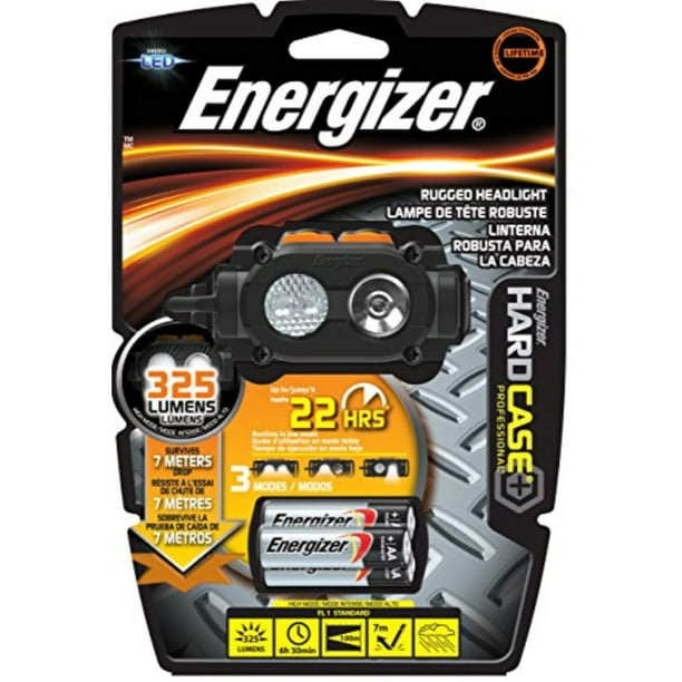 Energizer Hard Case Professional Rugged 3 LED Headlight, Batteries
