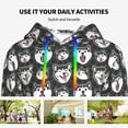 thumbnail image 4 of Sikiie Husky Women's Casual Hoodies Long Sleeve Lightweight Pullover Tops Loose Sweatshirt-Small, 4 of 7