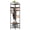 Rustic Brown, variant on Corner Hall Tree, Industrial 4-Tier Coat Rack with Shoe Storage, 8 Hooks & 2 Shelves, Black