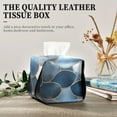 thumbnail image 4 of Blue Gray Abstract Art Tissue Box Cover Leather Square Rectangle Tissue Box Holder for Bathroom Living Room Desk Office Decor, 4 of 7
