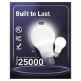 thumbnail image 3 of Sunco 24 Pack A19 LED Light Bulbs, [ para Casa], E26 Base Lamp Bulb for Bedroom Bathroom, 850 LM, 8W (60W Equivalent), 5000K Daylight, Non-Dimmable, 25000 Hours UL., 3 of 7