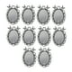 thumbnail image 2 of 10 Piezas × Bandejas Colgantes De Bisel En Blanco Bandejas De Configuración De Cabujón Base Espacios Colgantes Fabricación De Joyas Resultados De Bric Macarena Joyas de cabujón en blanco, 2 of 6