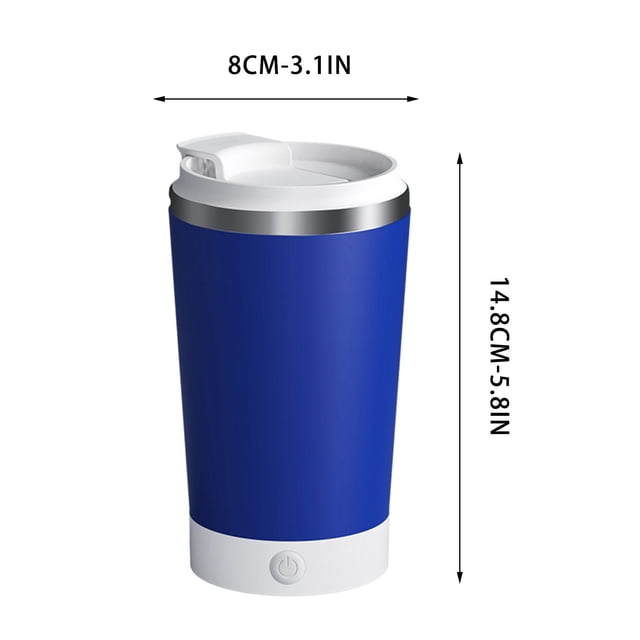 Dvruxg 500ML Portable Stainless Steel Coffee Cup with Magnetic Stirring - Powerful One-Click Start, Quick Charge, and Long Battery Life for Camping and Home Use