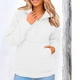 thumbnail image 7 of Youyipin Long Sleeve Shirts for Women Women's Fall Quilted Sweatshirt Casual Quarter Zip Collared Long Sleeve V Neck Pullover Tops, 7 of 7