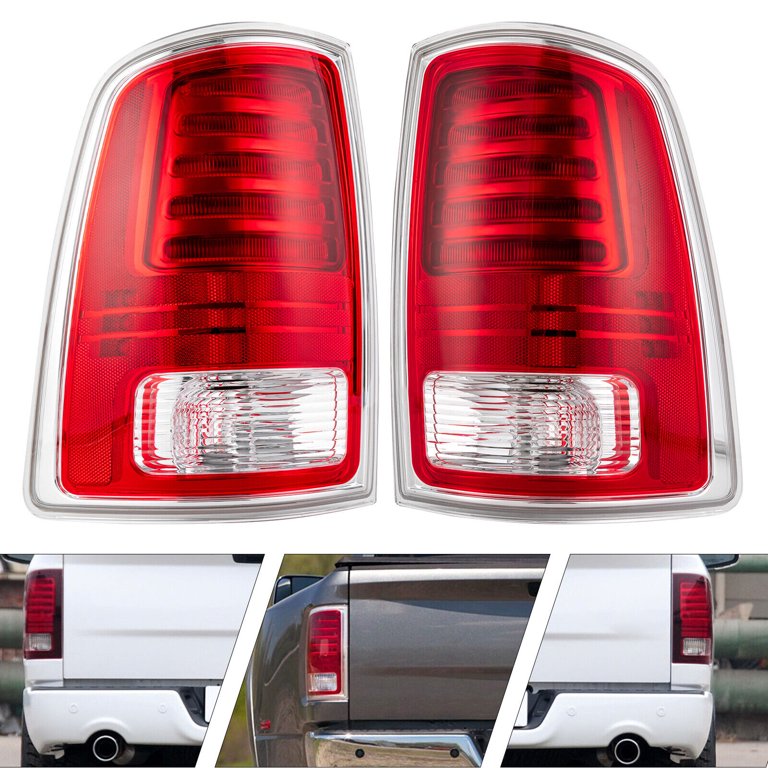 FETCOI Left Side Tail Lights Assembly For 2013-2018 Dodge Ram 1500 2500  3500 LED