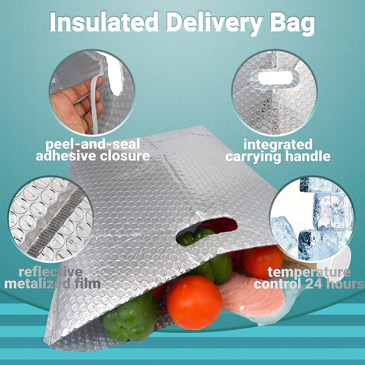 5 Insulated Thermal Bubble Bags