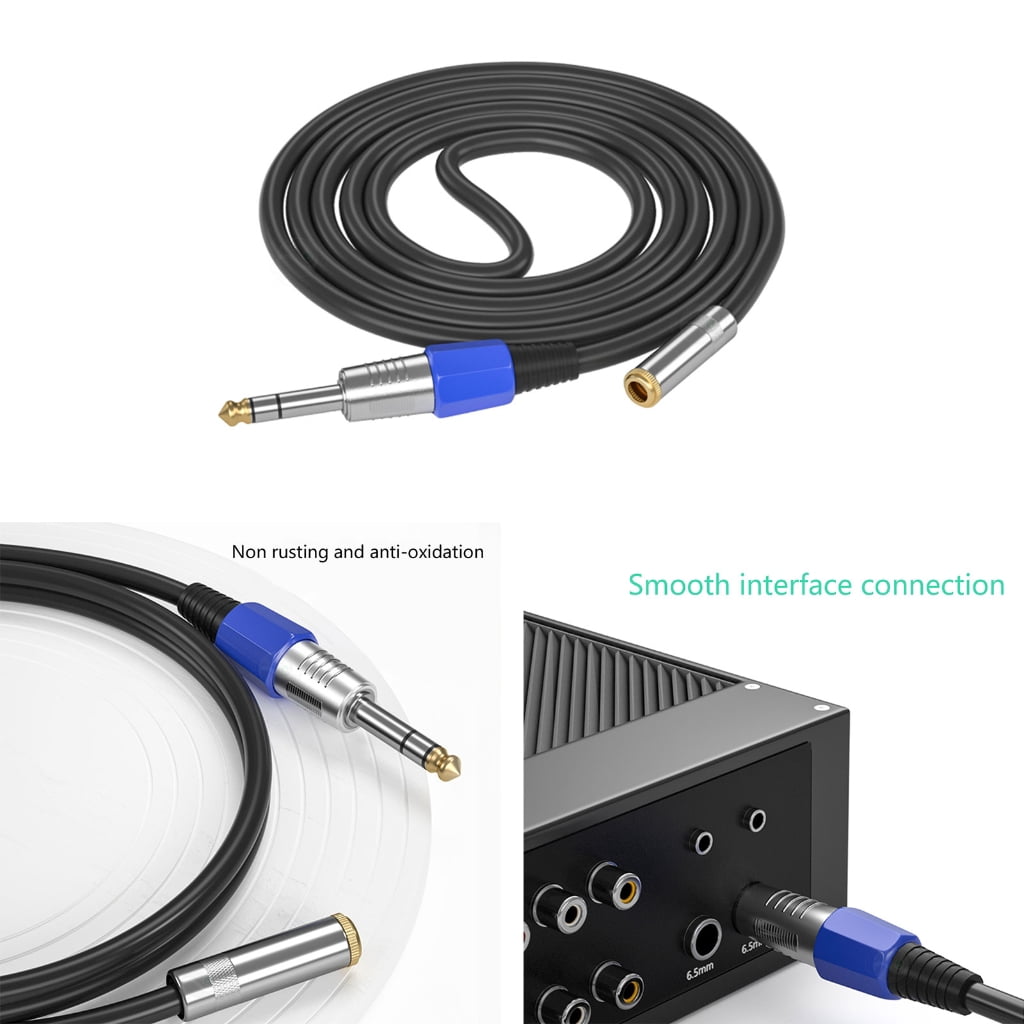 Bottone 3.5mm to 1/4 Headphone Adapter Cable 3.5mm 1/8inch Female TRS to 6.35mm 1/4inch Male TRS Stereo Cable for Guitar