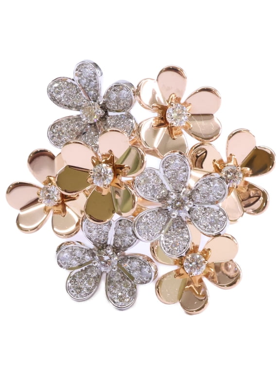 Pre-Owned Van Cleef & Arpels VanCleef & Arpels Frivole 8-Flower Diamond Ring, Size 53, Rose...