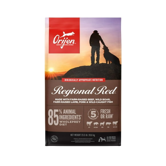 Orijen Dry Dog Food, Regional Red, Biologically Appropriate & Grain Free, 25 Pounds