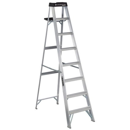 Gunwale Hook Ladder 3 Step - Louisville Ladder 8-Foot Aluminum Step Ladder, 250-Pound Capacity, Type I, W-2112-08S