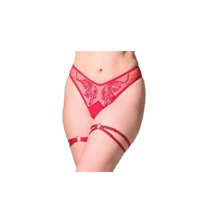 

Thistle and Spire Strapped In Thigh Garter - 301728 Crimson XS-XL