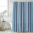 thumbnail image 6 of Polyester Fabric Blue Green Striped Shower Curtain, Colorful Abstract Vertical Lines Art Waterproof Bathtub Curtain Bathroom Decor Set with Hooks 36 x 78 Inches, 6 of 6