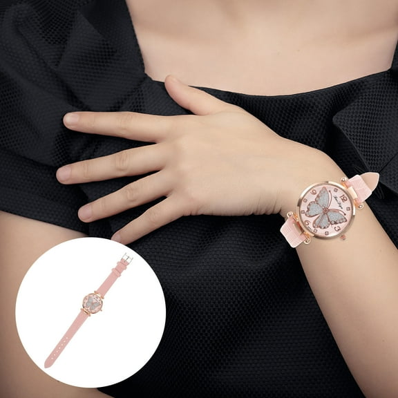 WHAMVOX  Fashionable Women Watch Elegant Watches Butterfly Nurse Pink