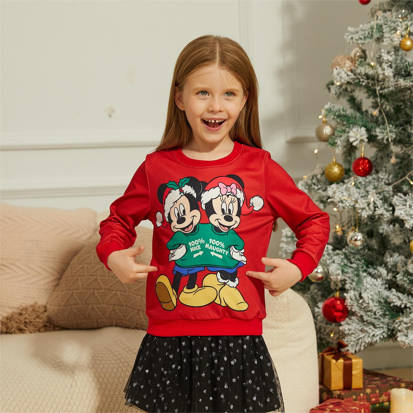 Disney Mickey Minnie Mouse Family Matching Sweatshirt Christmas