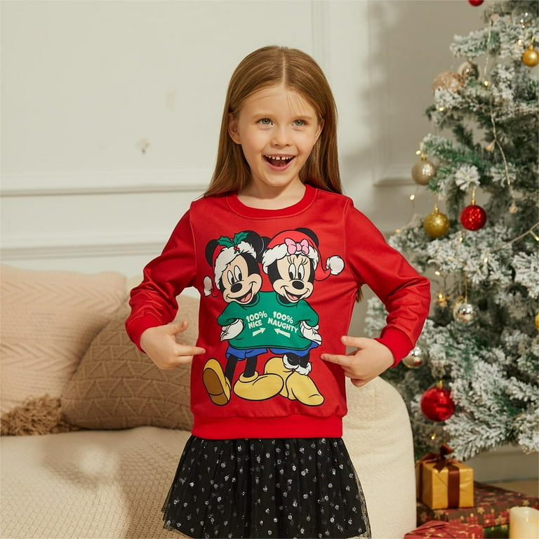 Disney Mickey Minnie Mouse Family Matching Sweatshirt Christmas Baby Girls Boys Coveralls