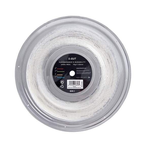 Dunlop White S Gut String 16G Reel