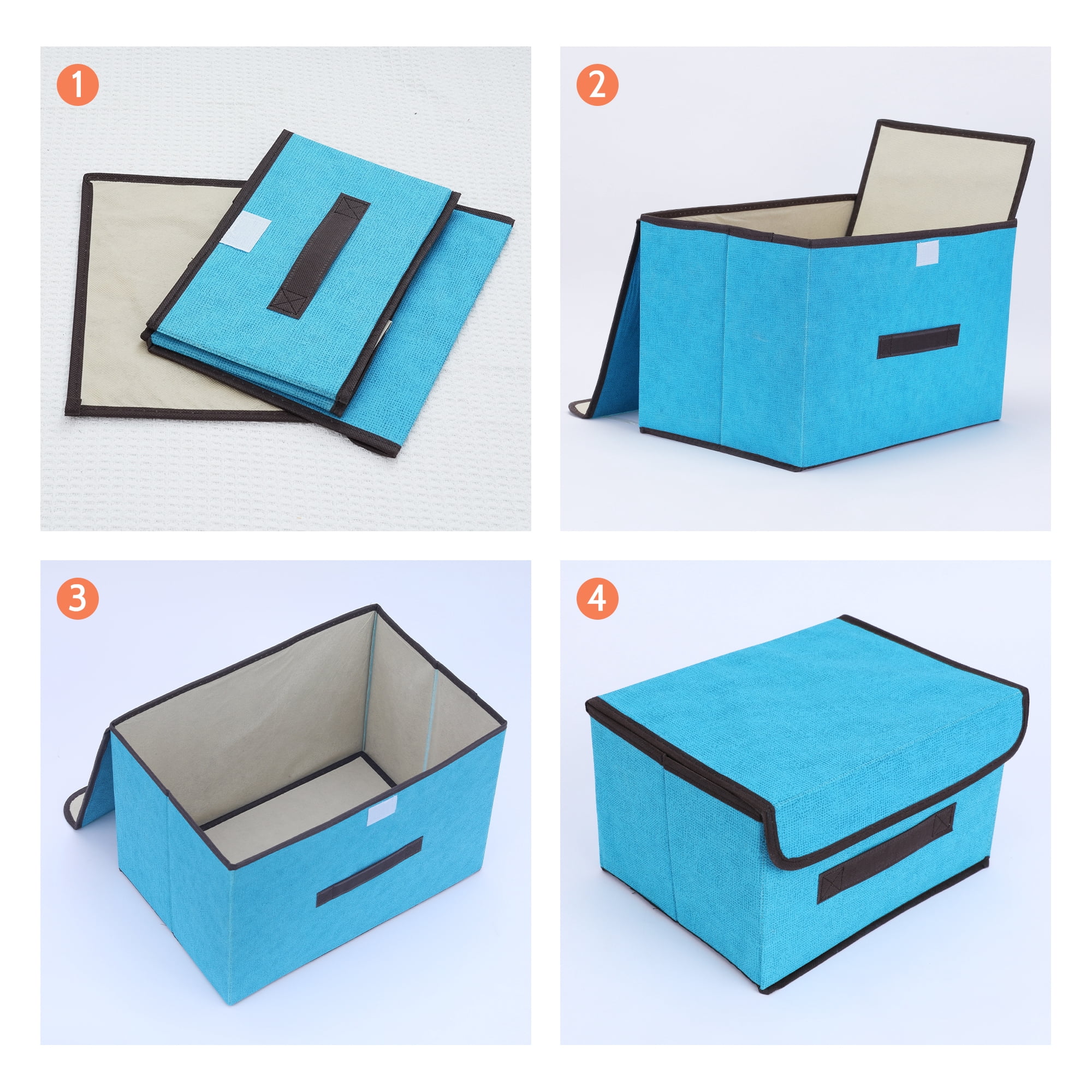 Unique Bargains 1 Pack Clothes Storage Bags Moving Bags Blue 14.2*9.1*9.4in