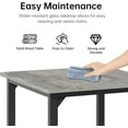 thumbnail image 5 of LinkRomat 5-Piece Dining Table Set for 4, Counter Height Kitchen Table and Chairs, Modern Small Dining Room Table Set with Upholstered Seats for Apartment or Small Spaces, Gray, 5 of 7