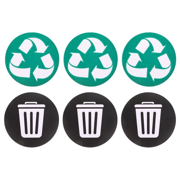 Recycling and Garbage Sorting Stickers for Trash Bins, Adhesive Waste Separation Labels for Organizing Recycle Cans